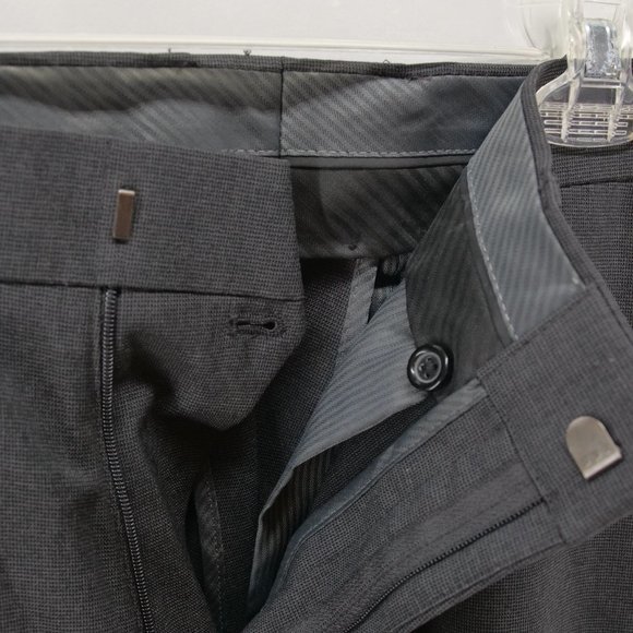 Kenneth Cole Reaction Mens Slim-Fit Gabardine Dress Pants‎ 33 x 32 Charcoal - Picture 2 of 9